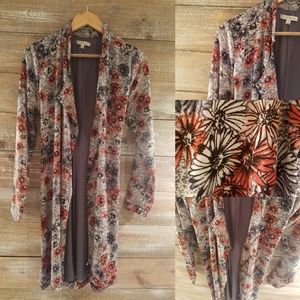 Long floral jacket